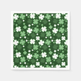 Grön Shamrock, St. Patricks dag Pappersservett