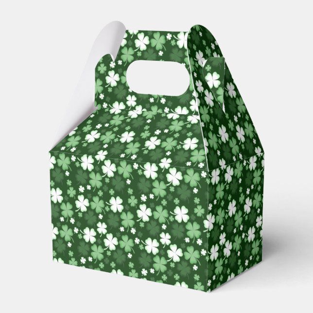 Grön Shamrock, St. Patricks dag Presentaskar (Framsidan Sidan)