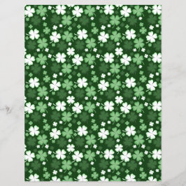 Grön Shamrock, St. Patrick's Day Scrapbookpapper