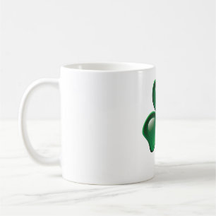Grön Shamrock Tredelagsklöver Kaffemugg