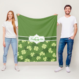 Grön Shamrockst patricks day för personlig Fleecefilt