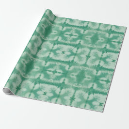 Grön Shibori stil Presentpapper