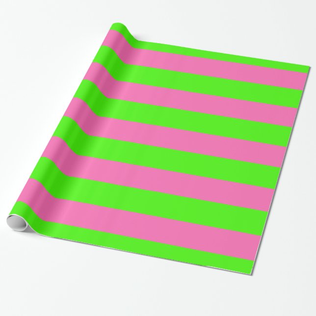 Grön Shock rosa #2 XL-diskett Rand 1X Presentpapper (Utrullad)
