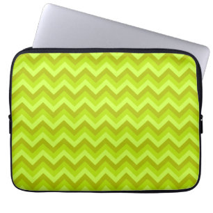 Grön sicksackmodell för limefrukt laptop fodral