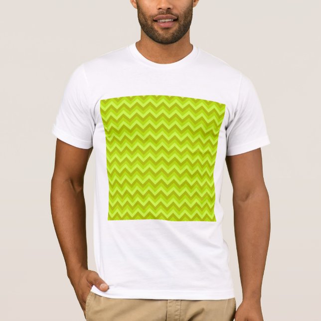 Grön sicksackmodell för limefrukt tee (Framsida)