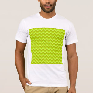 Grön sicksackmodell för limefrukt tee shirt