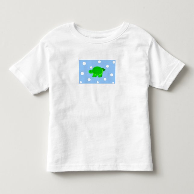 Grön simsköldpadda tee shirt (Framsida)