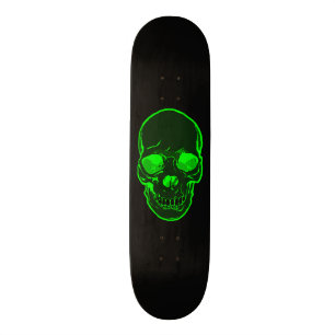 Grön skallediagramSkateboard för pojkar & flicko Skateboard Bräda 20,5 Cm