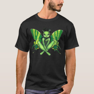 Grön skjorta för fjärilsfantasife tee