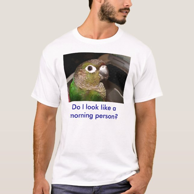 Grön skjorta för kindmorgonperson t shirt (Framsida)
