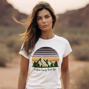 Grön skog för kvinnor i den anpassade naturfamilje t shirt