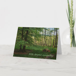 Grön skog - Med djupaste sympati Kort