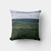 Grön skog med moln natur landskapsfoto