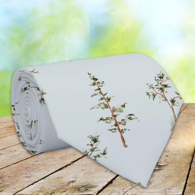 Grön Skogsmönster Slips (Close up)