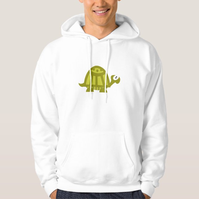 Grön sköldpadda sweatshirt med luva (Framsida)