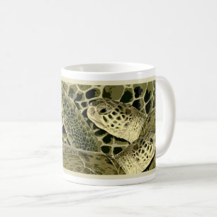 Grön sköldpaddamugg kaffemugg
