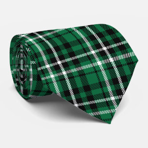 Grön skotsk Tartan Plaid Slips
