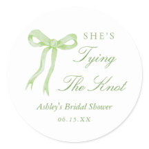 Grön slinga Hon knyter knuten Bröllopsdusch