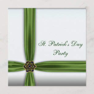 Grön smaragdbands St. Patricks dag-fest Inbjudningar