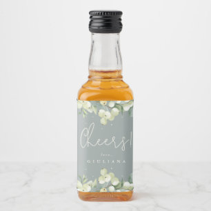 Grön Snöbär+Eukalyptus Sällskapsresa Mini Spritflaskor Etikett
