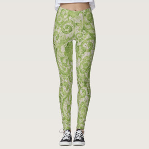 grön snöredamasker leggings