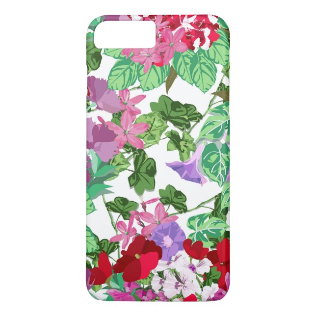 Grön sommarblomsterträdgård Case-Mate iPhone skal (Baksida)