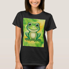 Grön söt groda t shirt