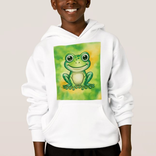 Grön söt groda t shirt (Framsida)