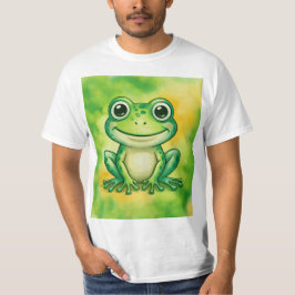 Grön söt groda t shirt