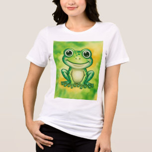 Grön söt groda t shirt