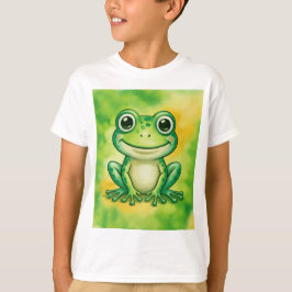 Grön söt groda t shirt