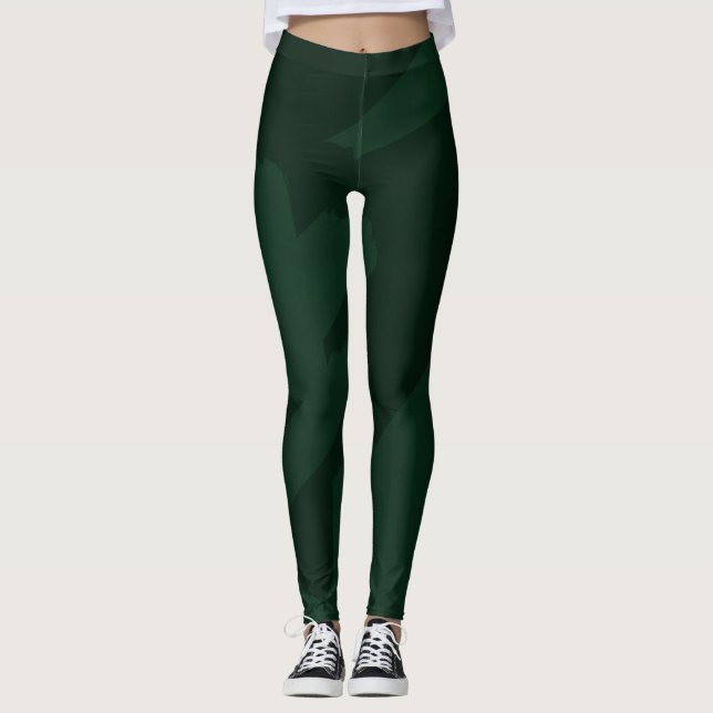 Grön söt kameleont leggings (Framsida)