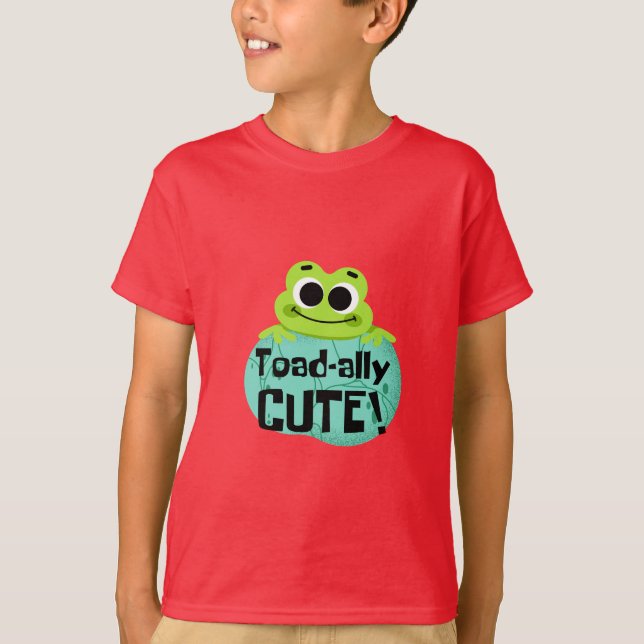 Grön Söt Leken Barn T-Shirt (Framsida)