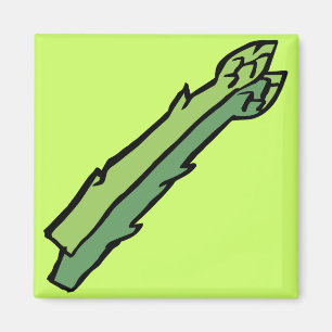 Grön sparris magnet