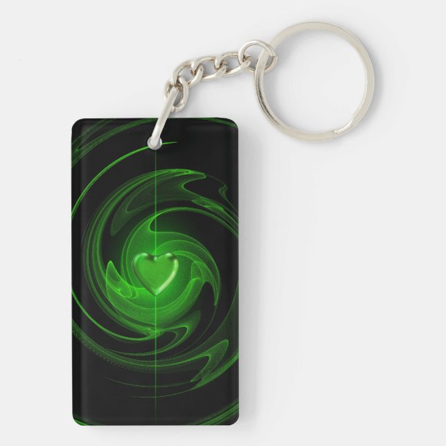 Grön spiral hjärta (Baksidan)