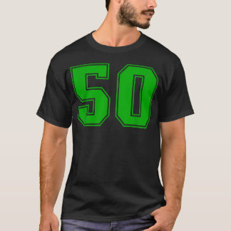 Grön sportfanjersey nummer 50 t shirt
