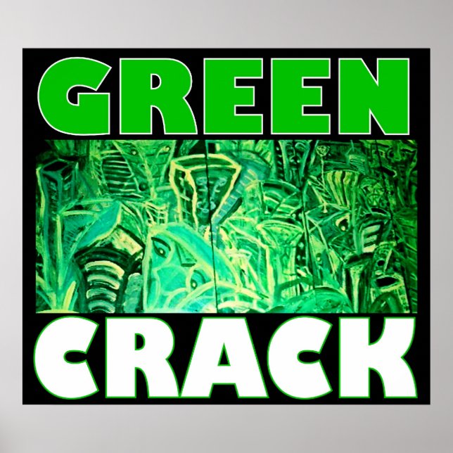 GRÖN SPRICKA POSTER (Framsidan)