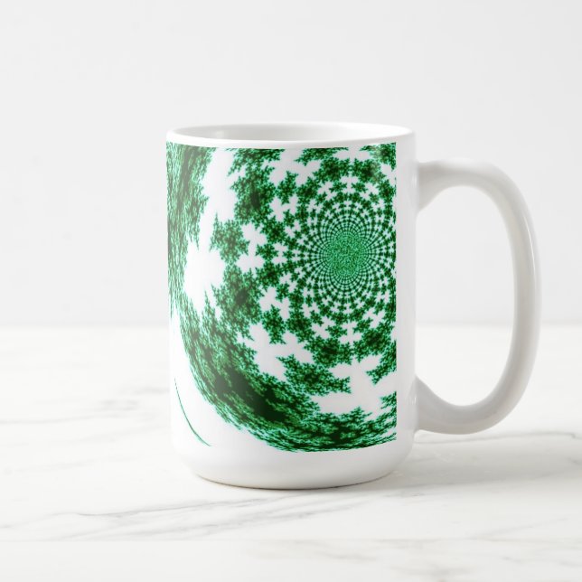 Grön spunnen tråd kaffemugg (Höger)