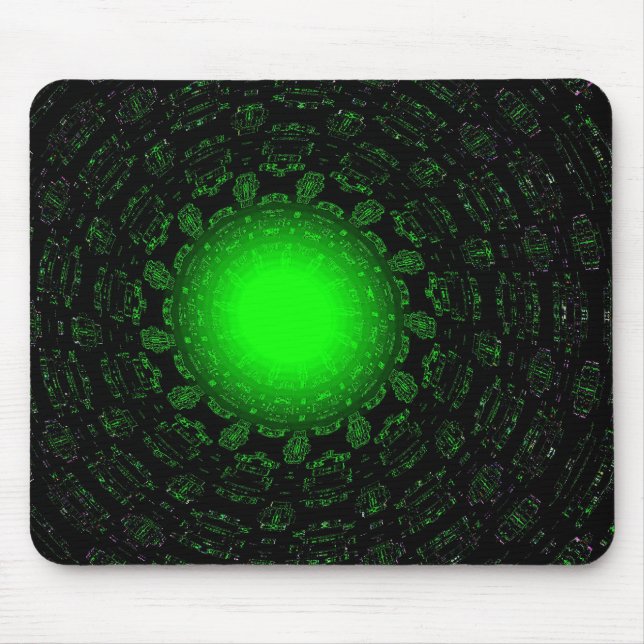 Grön stjärna Mousepad Musmatta (Framsidan)