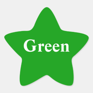 Grön stjärnaklistermärke stjärnformat klistermärke