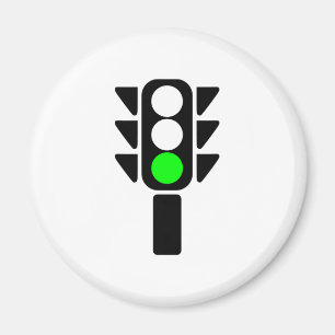 Grön Stoplight Magnet
