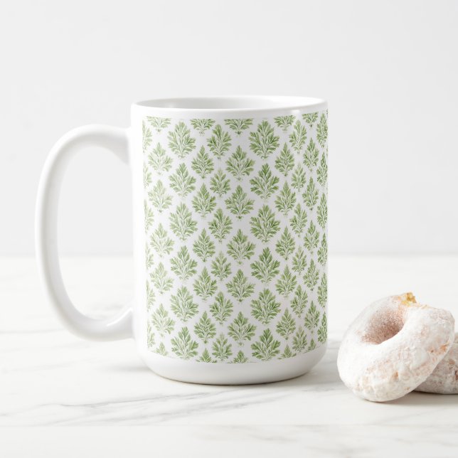 Grön stuglandstil  kaffemugg (Med munk)