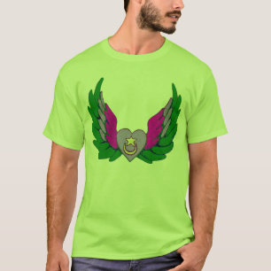 Grön Sufi bevingad hjärta Tee Shirt