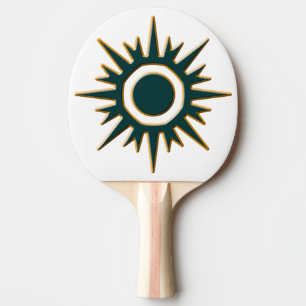 Grön Sunburst för klassiker Pingisracket