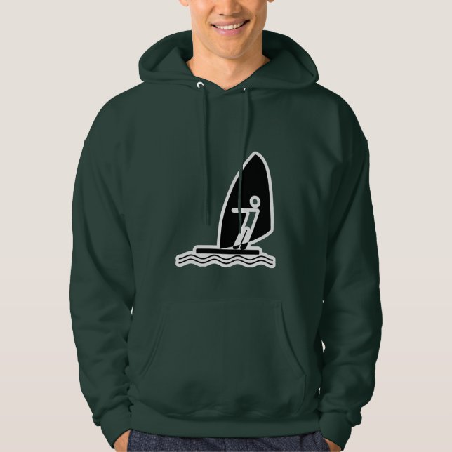 Grön surfing sweatshirt med luva (Framsida)