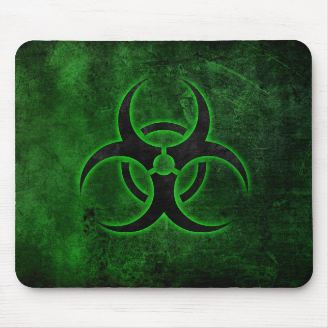 Grön & Svart Biohazard Musmatta (Framsidan)