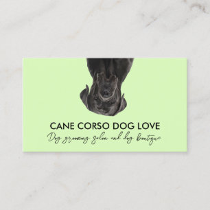 Grön Svart Cane Corso Hund Visitkort