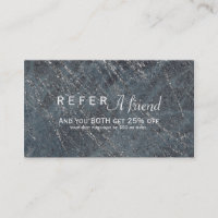 Grön Svart Grå Modern Marmor Salong Referral Kort