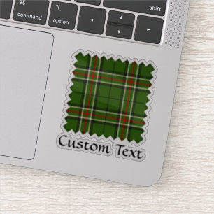 Grön, svart, röd och vit Tartan Klistermärken