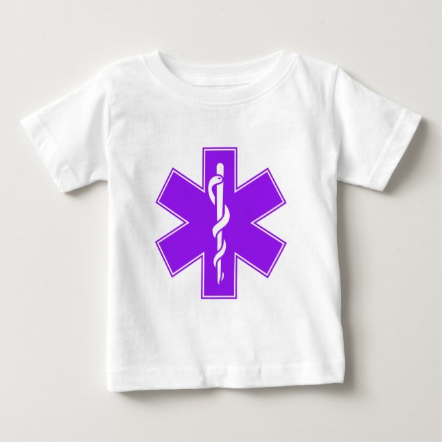 Grön svart stjärna för EMS för grå Tee Shirt (Framsida)